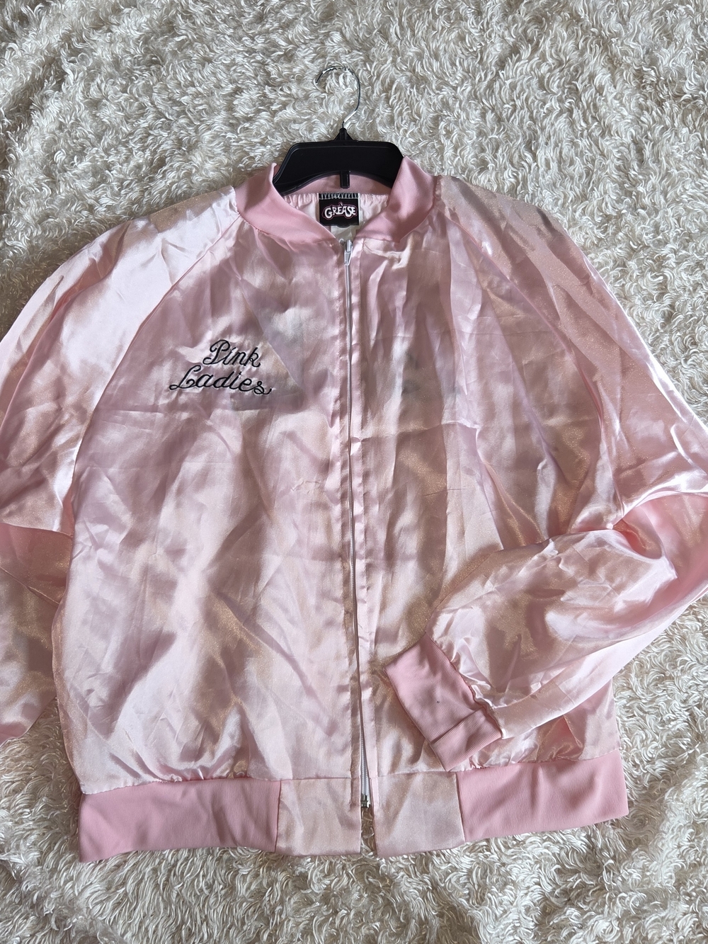 Pink Ladies Greece Large Pink Satin Jacket